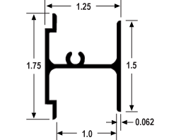 38500B – ACM Stiffener 6063-T6 38500B – ACM Stiffener 6063-T6