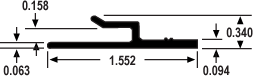 42622 – Modified Clip 24 foot 6063 T-5 42622 – Modified Clip 24 foot 6063 T-5
